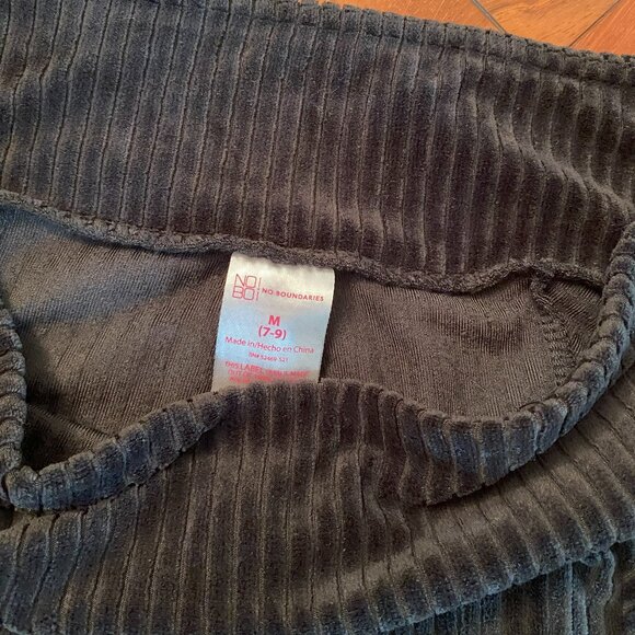 Black Ribbed Leggings Flared Legs size Medium - Picture 4 of 6